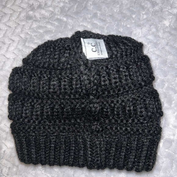 C.C Kids Beanie with Pom - Picture 4 of 5